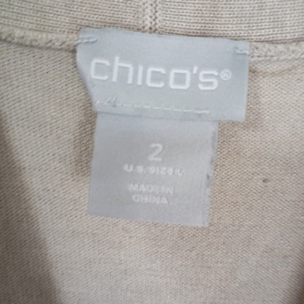 Chicos Cardigan Multicolor Open Front Paisley Print Lightweight Sz 2 (US 12-14) - Picture 2 of 9